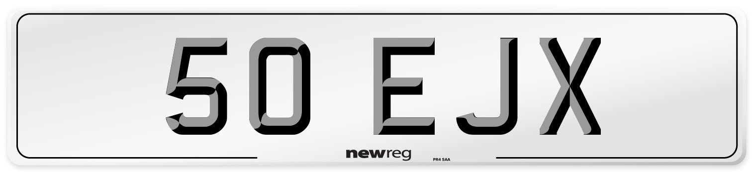 50 EJX Number Plate from New Reg